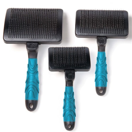 Feedingtime Self Cleaning Slicker Brush, Blue - Large FE2640116